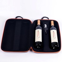 Черная упаковка Vinoman на 2 бутылки вина и штопора