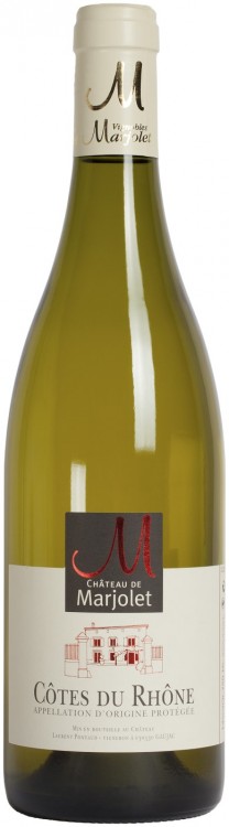 Французское вино Chateau de Marjolet, Cotes du Rhone Blanc белое сухое