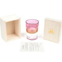 Рюмка TAJIMA GLASS Фудзи с позолотой 85 мл, золотисто-красная