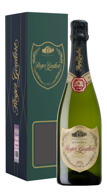 Игристое вино Cava Roger Goulart Reserva Brut Nature белое брют в подарочной упаковке