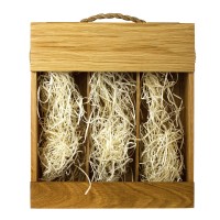 Сет Addwood из древесины дуба для трех бутылок "Бургонь"