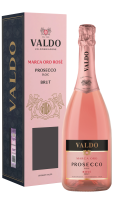 Игристое вино Valdo Marca Oro Rosè Brut Prosecco DOC розовое брют в подарочной упаковке