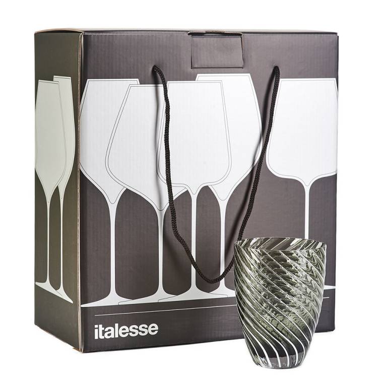 Стаканы сервировочные Italesse Vertigo Tumbler Black 2 шт.