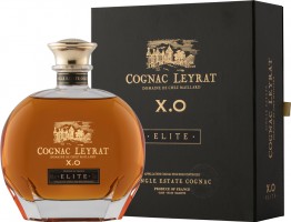 Коньяк Leyrat XO Элит декантер в подарочной упаковке