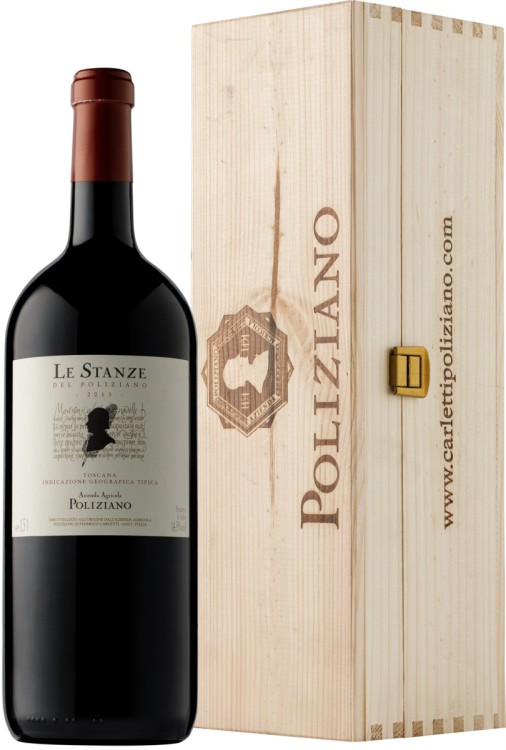 Итальянское вино Le Stanze del Poliziano 1.5L в деревянном футляре