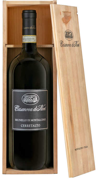 Итальянское вино Cerretalto Brunello di Montalcino 1.5L в деревянном футляре