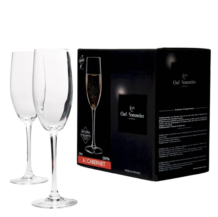 Бокалы для игристых Chef&Sommelier Cabernet 240 мл. / 6 шт. в п/у.