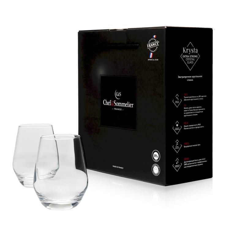 Бокалы для воды и коктейлей Chef&Sommelier Lima 380 мл. / 2 шт. в п/у.