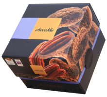 Орех пекан в молочном шоколаде с соленой карамелью, ванилью и вафельными отрубями