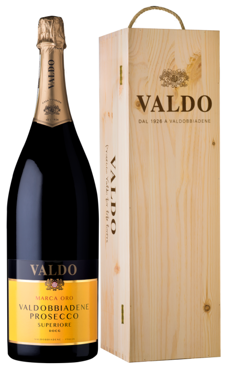 Игристое вино Valdo Marca Oro Prosecco Superiore 3L в деревянном футляре
