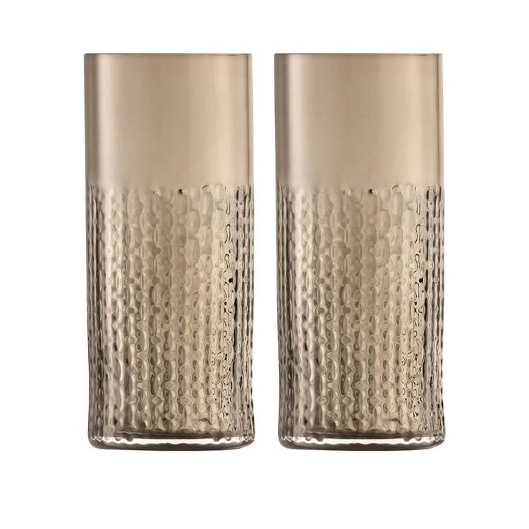 Набор высоких стаканов Lsa International Wicker, 400 мл, коричневый, 2 шт.