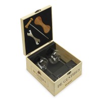 Подарочный набор из 2х бокалов в деревянной упаковке Legnoart Degustibus