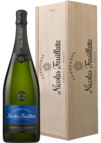 Шампанское Nicolas Feuillatte Brut Reserve Exclusive 1,5L в деревянной упаковке