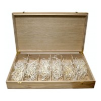 Футляр Addwood из древесины дуба для шести бутылок "Бордо" в ряд с перегородками