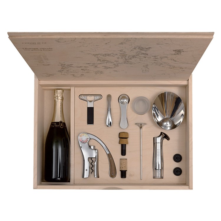 Набор инструментов с местом для шампанского L'Atelier du Vin Oeno Box Connoisseur №1