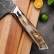 Нож из дамасской стали для мяса Keemake 7 Inch Cleaver Knife Green Gem, бежевый
