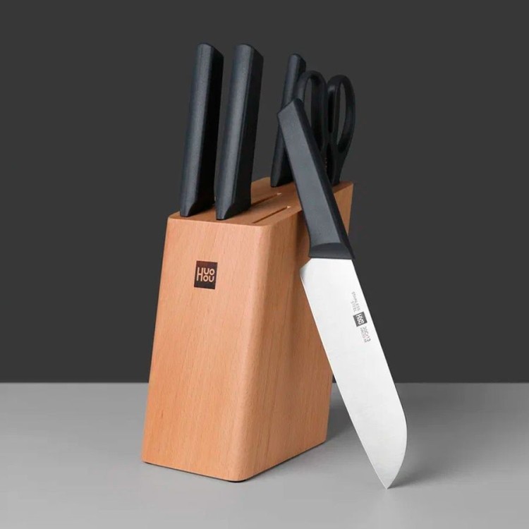 Набор из 4-х стальных Xiaomi Mi HuoHou 6-Piece Kitchen Knife Set Lite
