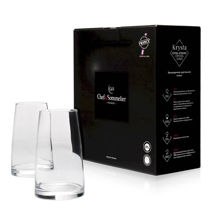 Бокалы для воды и коктейлей Chef&Sommelier Aska 450 мл. / 2 шт. в п/у. Бокалы для воды и коктейлей Chef&Sommelier Aska 450 мл. / 2 шт. в п/у.