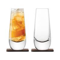 Набор из 2 бокалов на подставке из ореха Lsa International Whisky Islay 325 мл