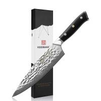 Нож шеф-повара из дамасской стали Keemake 8 Inch Chef Knife, черный