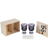 Набор рюмок TAJIMA GLASS Виноград 80мл, фиолетовый, 2 шт