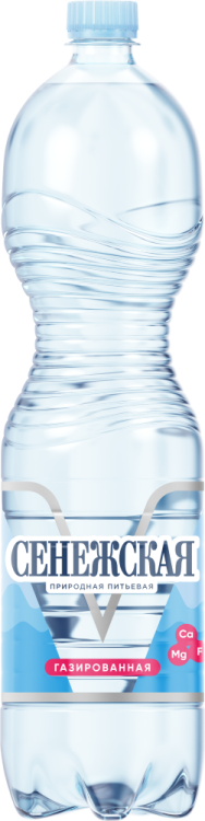Вода природная питьевая Сенежская газированная  (ПЭТ) 1,5л