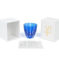 Рюмка TAJIMA GLASS Мерцание звезды 75мл, голубая