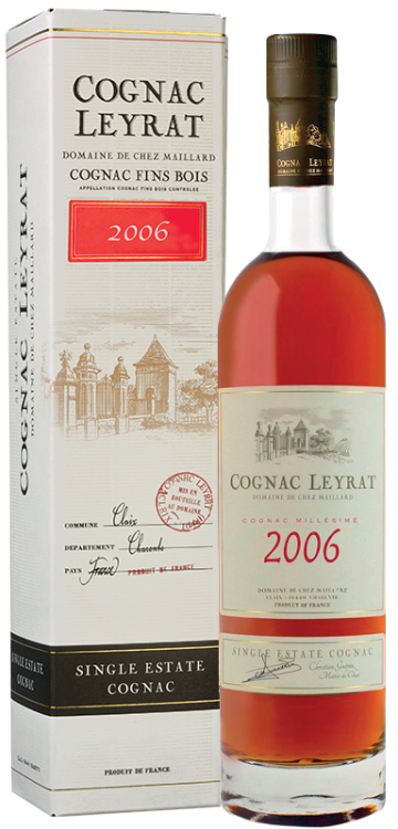 Коньяк Cognac Leyrat Millesime Single Estate в подарочной упаковке