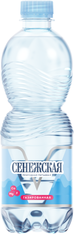 Вода природная питьевая Сенежская газированная  (ПЭТ) 0,5л